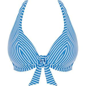 Freya - Beach Hut - Beugelbikini - Blauw-witte Chevronprint - Maat 65D
