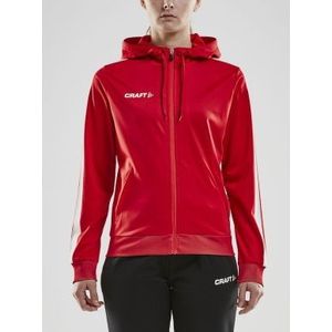 Craft jack met capuchon Hoodie Fullzip Maat M Pro Control rood/wit dames