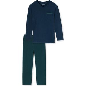 Schiesser  - maat L - Mannen Pyjamaset - Groen