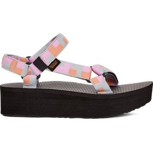 Teva FLATFORM UNIVERSAL - Dames Sandalen - Zwart Roze Oranje