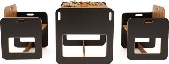 Minera Dove2 - Montessori Kinderbureau Naturel Zwart - Montessori Kinderbureau - Kindertafel en 1 St