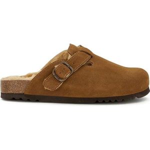 SCHOLL FAE NEW F Suede SA Womens Taupe FALSO Clogs - Taupe - Maat 38