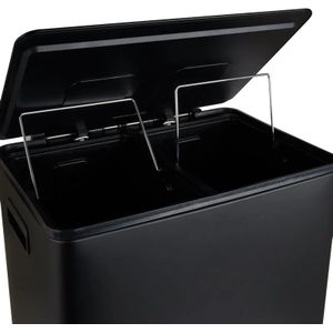 Pedaalemmer - zwart - 2x30 liter