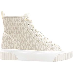 Michael Kors Gertie - High Top Sneakers - Beige - Leren - Vetersluiting