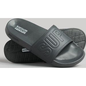 Superdry Code Core - maat 42-43- Vegan Pool Slide Heren Slippers - Grijs