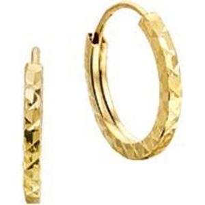 The Jewelry Collection - Gediamanteerd - Dames - Oorringen - 10 mm - Goud