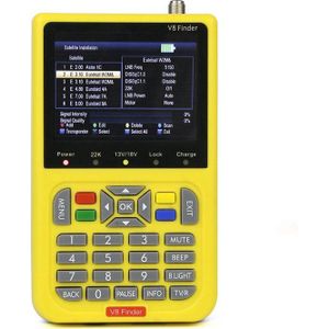 V8 Finder HD Satellietzoeker – DVB-S2 Signaalmeter – Digitale FTA Satellite Finder met LNB Ondersteuning – TV Signaal Tester & Ontvanger Tool