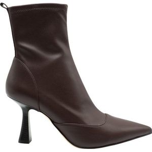 Michael Kors - Maat 38 - Clara Mid Bootie Dames Enkellaarzen/Sleehakken - Chocolate