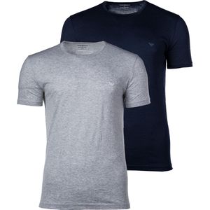 Emporio Armani - Pyjamashirt - Marine/Grey Appleng - Katoen - 2 Stuks