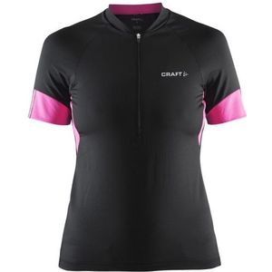Craft Velo fietsshirt - Maat S - dames zwart/paars
