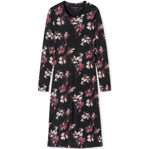 Schiesser - Maat M - Dames Nachthemd - Antraciet - R Hals