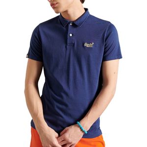 Superdry - LA Beach Polo - Blauw - Heren Poloshirt - Modern-fit