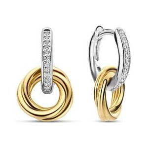 TI SENTO - 7857ZY - Oorbellen - 925 Zilver - Zirkonia met Geel Verguld