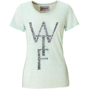 WTF - T-shirt - Blauw - Korte Mouw - Dames