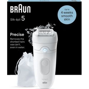 Braun Silk·épil 5 - Epilator Voor Eenvoudige Ontharing - Langdurig Gladde Huid - 5-011 - Wit/grijs