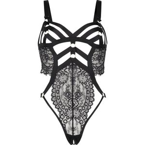 Hunkemöller - Private Body - Lingerie - Zwart - Open Kruis