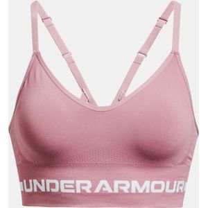 Under Armour - UA Seamless Low Long Bra - Dames Sportbeha - Zwart - Polyester