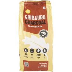 Grill Guru 6KG Houtskool - Houtskool van Europese Eik voor de perfecte BBQ