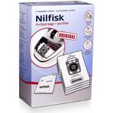 Nilfisk - Elite/Extreme/King - Microvezel Stofzuigerzakken - Set van 4