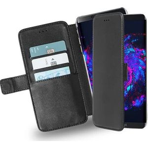 Azuri wallet case met transparante backcover - zwart - voor Samsung S8+