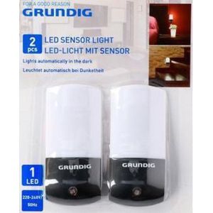Grundig LED sensorlamp - 2 Stuks - Gaat in het donker automatisch aan | Verlichting | Lamp | Sensor