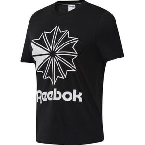 Reebok Classics Big Logo Graphic Tee - Maat XS - Dames Sportshirt - Black/White