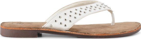 PS Poelman - Dames Slippers met Studs - Nyx - Wit