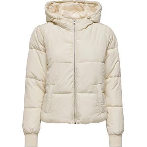 Jacqueline de Yong - Maat L - Jas Jdynewerica Short Hood Jacket Otw  Whitecapgray/silver Zip Dames