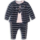 Dirkje - Maat 56 - 3 pce Babysuit - Navy + pink - Vrouwen