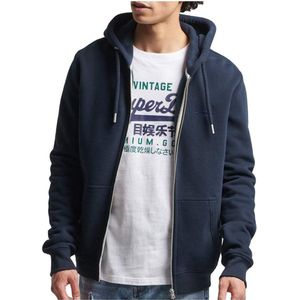 Superdry - Maat S VINTAGE LOGO EMB ZIPHOOD Heren Trui