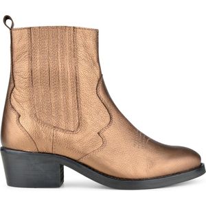 PS Poelman - Mustang - Cowboy Enkellaarzen - Bruin Brons Metallic