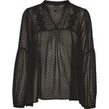 Vero Moda VMMADELINE L/S V-NECK TOP GA NOOS - Maat S - Dames Top