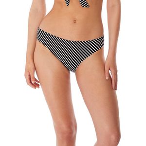 Freya - Beach Hut - Bikinislip - Zwart - Monochrome Streepprint