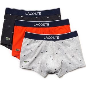 Lacoste Heren 3-pack Trunk - XS - Silver Chine/Graphite Som