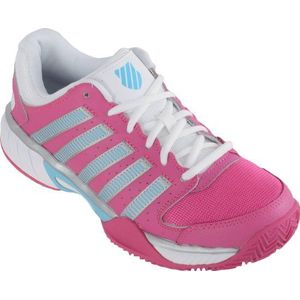 K-Swiss Express LTR HB Tennisschoen - Maat 37.5 - Vrouwen - roze/wit/zilver/blauw