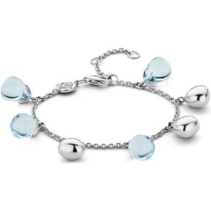 TI SENTO - Armband 2884WB - Zilveren Armband - Gerhodineerd - Lichtblauw Kristal