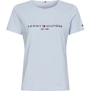 Tommy Hilfiger - Regular Dames T-shirt - Lichtblauw - Katoen