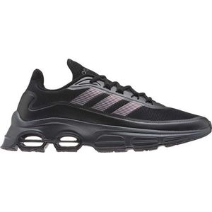adidas - Maat 43 1/3 - Quadcube Heren Sneakers - Core Black/Core Black/Signal Coral