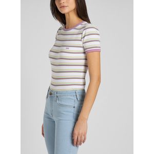 Lee Dames Stripe Tee shirt - Maat XL - Gemengde Kleuren