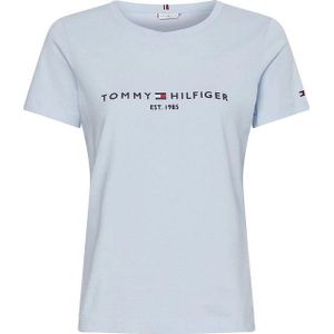 Tommy Hilfiger - Maat XXS - Regular Dames T-shirt - Lichtblauw