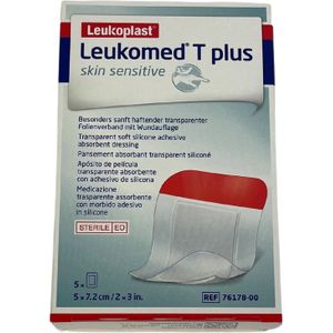 Leukomed T Plus Skin Sensitive, steriel 7,2x5cm, 5st (76178-00)