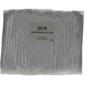 CR ISO 7 haarnet wit clipcap, 20 x 100 stuks