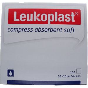 Leukoplast compress absorbent soft, non steriel, 10x10cm, 100st