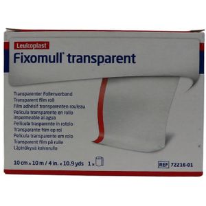 Fixomull fixatiefolie, transparant, 10mx10cm, 1st (7221601)