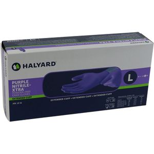 Halyard Purple Nitrile Xtra Handschoenen, 50pr Maat L