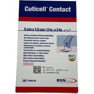 Cuticell Contact Siliconen Wondcontactlaag 5 cm X 7,5 cm, 5st (72680-00)