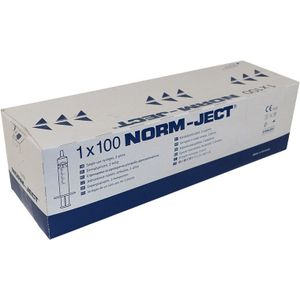 Norm-Ject Injectiespuit Luer-Lock 5ml, 100 stuks