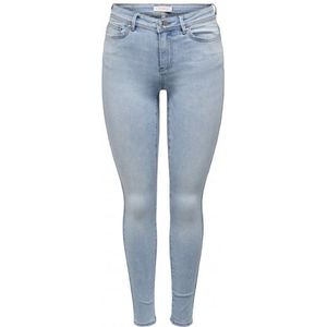 Only Onlwauw Mid Skinny Bj693 Light Blue Denim L30 BLAUW XS