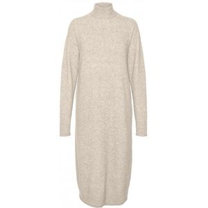 Vero Moda Kaden Ls Highneck Calf Dress Birch Melange BEIGE M