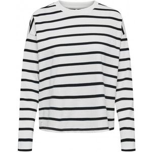 Only Onlsoph L/s Stripe Top Cloud Dancer Black WIT XS